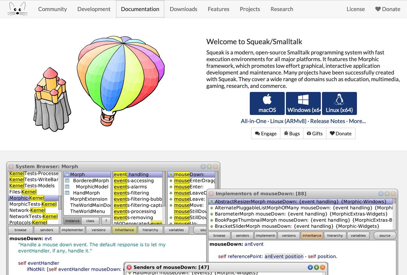 Squeak web site